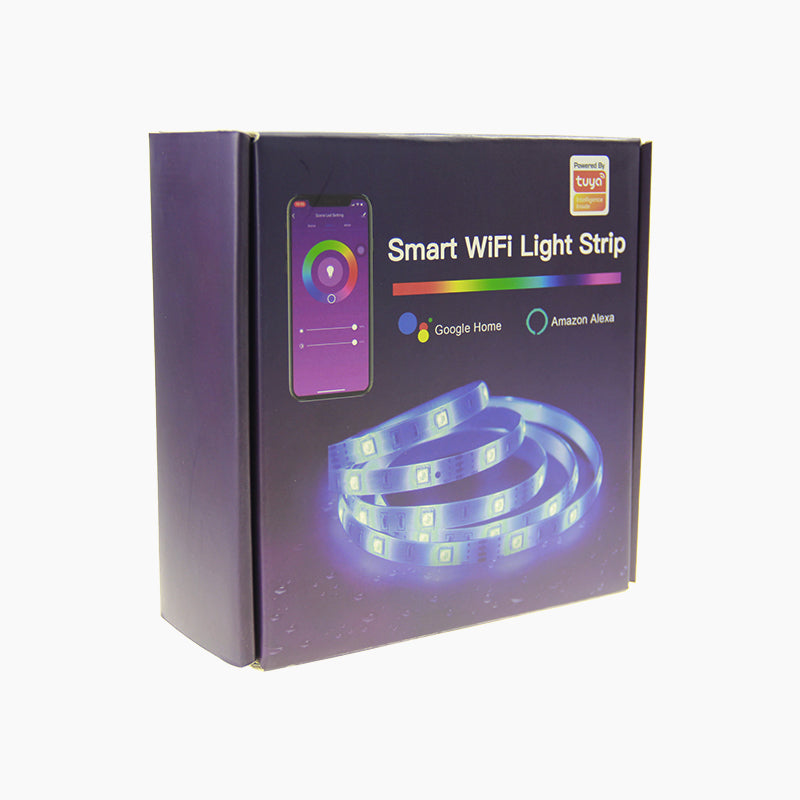 Flexible Smart WiFi 5050 5M SMD RGB IP65 Waterproof 12V LED Strip Light 300 LEDs Support Amazon Alexa and Google Home - Elegant Lighting.